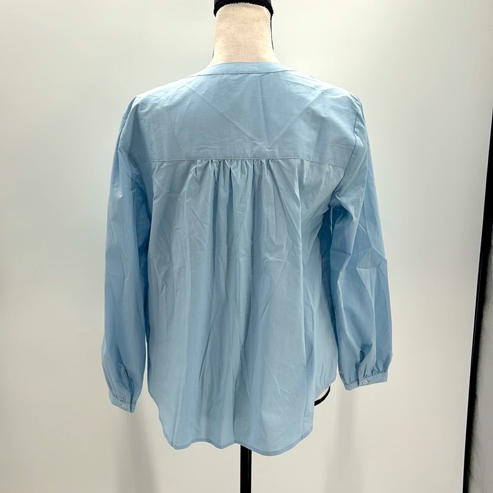 NWT 41 Hawthorn blue Henley blouse small petite - Picture 6 of 13